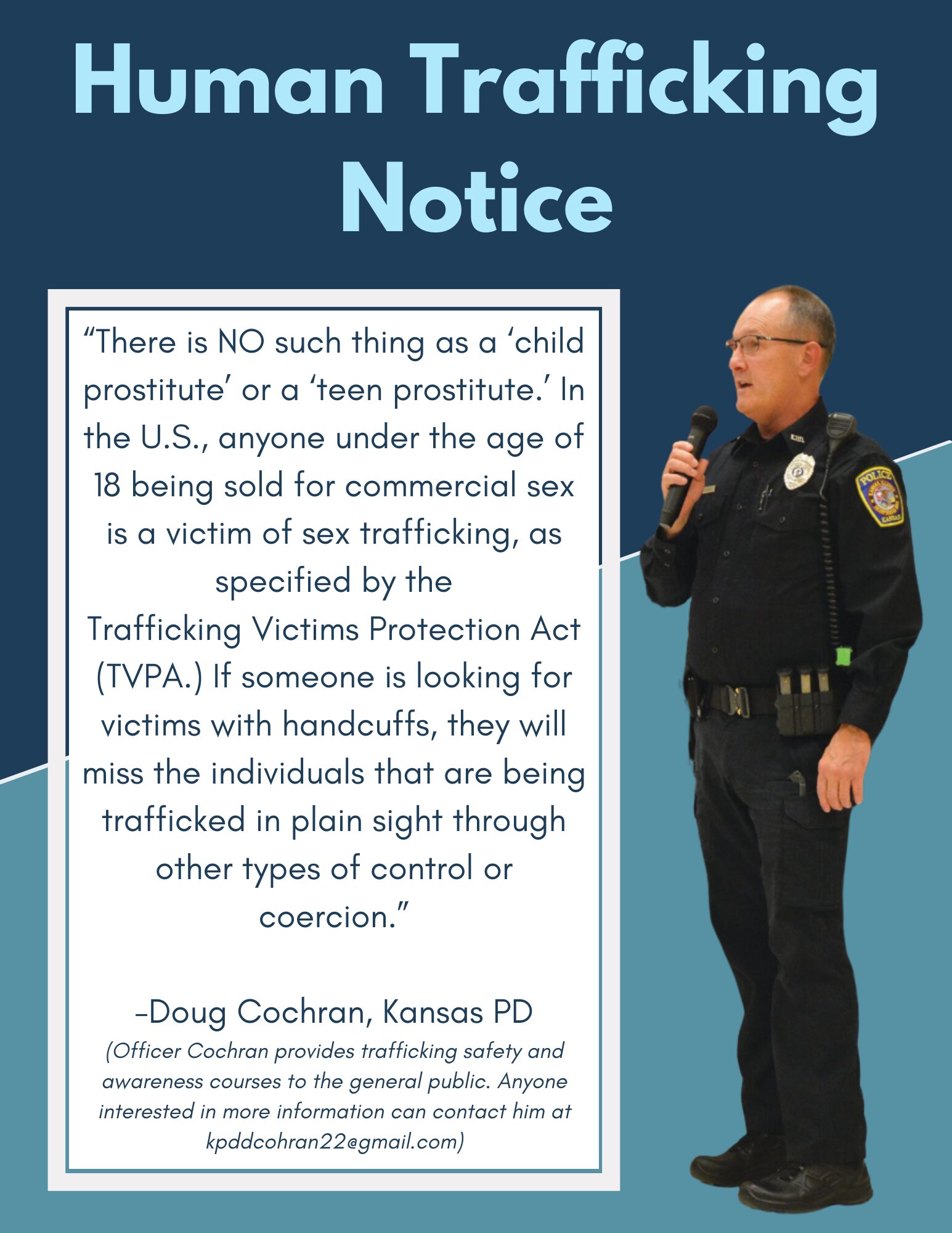 Image20250528084238 A police officer is standing in front of a poster.